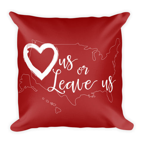 LuvUS Classic Logo Red Pillow